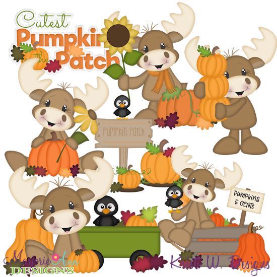 Happy Moose Loves Fall SVG Cutting Files Includes Clipart - Click Image to Close